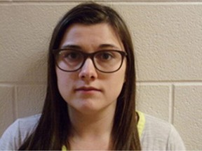 This undated photo provide by the Indiana State Police shows Alyssa Shepherd. Shepherd, charged in a school bus stop crash that killed three children is due in court Thursday, Nov. 15, 2018, for her first hearing in the case. (Indiana State Police via AP)