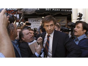 This image released by Sony Pictures shows Hugh Jackman in a scene from "The Front Runner." (Sony Pictures via AP)