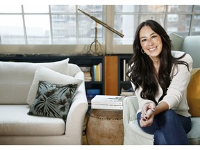 In this Nov. 6, 2018 photo, Joanna Gaines poses for a portrait at the Gotham Hotel in New York to promote her book "Homebody: A Guide to Creating Spaces You Never Want to Leave."