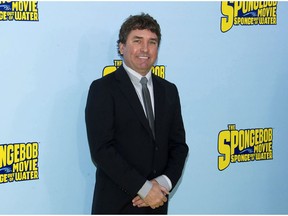 FILE - In this Jan. 31, 2015 file photo, SpongeBob SquarePants creator Stephen Hillenburg attends the world premiere of "The SpongeBob Movie: Sponge Out Of Water" in New York. Hillenburg died Monday, Nov. 26, 2018 of ALS.  He was 57.