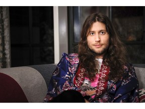 In this Nov. 15, 2018 photo, Swedish composer Ludwig Goransson poses for a portrait in New York. At just 34, Goransson is having the best year of his career. He completed the film score for the uber-successful "Black Panther," and earned three nominations at this year's Grammy Awards. He also composed music for the film "Venom," released last month, and returned to the "Creed" franchise to do its film score.