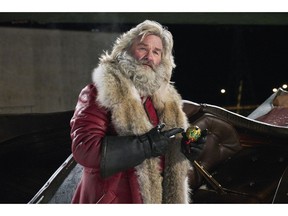 This image released by Netflix shows Kurt Russell in a scene from "The Christmas Chronicles," currently streaming on Netflix.