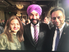 Brampton MPs Navdeep Bains and Sonia Sidhu at a reception in India with Bhagwan Grewal, right, whose company Goreway Heaven was involved in a land deal that sources say the city of Brampton has referred to the RCMP for investigation.