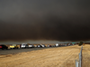 Traffic backs up on highway 70 as people evacuate from the Camp Fire as it moves through the area on Nov. 8, 2018 in Paradise, California.