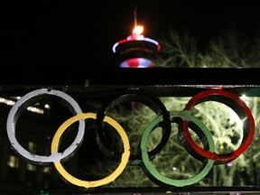 The Olympic cauldron on top of the Calgary Tower was lit for 20 minutes and 26 seconds at 20:26 on Thursday November 8, 2018 to help promote a potential 2026 winter Olympic bid. All three Olympic cauldrons in the city are being lit each night at 8:26 until the plebiscite on November 13 with the exception of Remembrance Day.