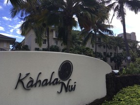 FILE - This Nov. 1, 2018 file photo shows the Kahala Nui retirement home in Honolulu. Kahala Nui says residents in its independent living wing may take advantage of the state's new medically assisted suicide law if they wish but those in its assisted living and nursing center may not do so.  Kahala Nui CEO Pat Duarte said Tuesday, Nov. 13, 2018 the law allows health care facilities to determine whether they want to participate in provisions of the law.