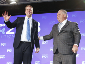 The contrast is stark between Conservative Leader Andrew Scheer, left, and the brash Ontario Premier Doug Ford.