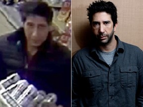 The suspect, left, and the actor David Schwimmer, best known for his role as Ross Gellar on Friends