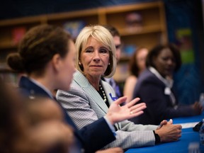 U.S. Secretary of Education Betsy DeVos during a tour of Ashland Elementary School in Manassas, Va., in April.