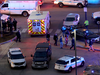 Law enforcement officials work near Mercy Hospital in Chicago, Nov. 19, 2018, following a deadly shooting.