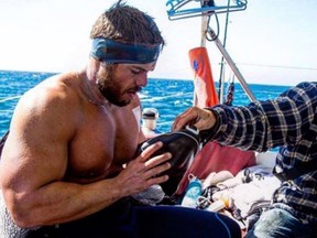 Ross Edgley spent 157 days in the water and covered 2,883 kilometres.