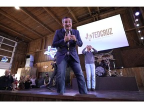 Sen. Ted Cruz, R-Texas, speaks during a campaign event Monday, Nov. 5, 2018, in Cypress, Texas. Cruz is being challenged by Democratic U.S. Representative Beto O'Rourke.