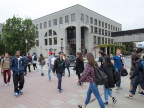 Students return to campus at the University of Ottawa.