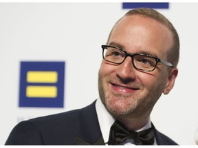 In this Sept. 15, 2018 photo, Chad Griffin, president of the Human Rights Campaign, poses for photographers at the HRC's National Dinner in Washington. Griffin, the influential gay rights activist who helped turn the Human Rights Campaign into a powerful political force, announced Thursday that he is stepping down as the organization's president.