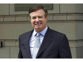Paul Manafort, President Donald Trump's former campaign chairman, leaves the Federal District Court after a hearing, in Washington, May 23, 2018.