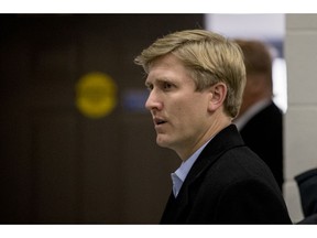 Vice President Mike Pence's Chief of Staff Nick Ayers, center, arrives for a news conference with President Donald Trump and Republican congressmen after participating in a Congressional Republican Leadership Retreat at Camp David, Md., Saturday, Jan. 6, 2018. A seasoned campaign veteran at age 36, Ayers is emerging as a leading contender to replace White House chief of staff John Kelly, whose departure has long been the subject of speculation.