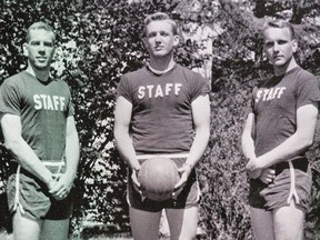 Donald Trump Jr., centre, as a high school senior in 1964 at the New York Military Academy.