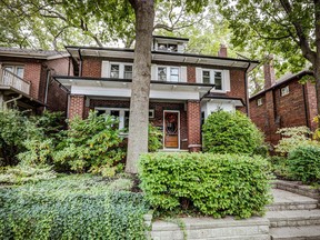 The home is in a neighbourhood with big, old trees.