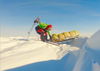 Colin OâBrady pulls his sled over “gruelling” sastrugis during his solo trek across Antarctica.