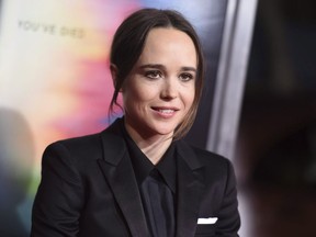 Ellen Page arrives at the world premiere of "Flatliners" at The Theatre in Los Angeles on September 27, 2017. Hollywood actor Ellen Page is tweeting her opposition to a controversial project that would eventually see natural gas stored in huge underground caverns north of Halifax. Indigenous protesters have set up a permanent camp near the Shubenacadie River to protest Alton Natural Gas LP, which intends to pump salt brine into the waterway after flushing out the caverns.