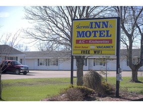 The Sherwood Inn and Motel is seen in Charlottetown, P.E.I. on Tuesday, May 8, 2018. Charges have been stayed against two Charlottetown motel owners accused of immigration fraud for permitting hundreds of people to use their hotel as an address in Prince Edward Island when the immigrants didn't intend to stay on the Island.THE CANADIAN PRESS/Nathan Rochford