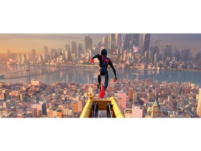 A scene from the film "Spider-Man: Into the Spider-Verse," is shown in a handout.THE CANADIAN PRESS/HO-Sony Pictures Animation MANDATORY CREDIT