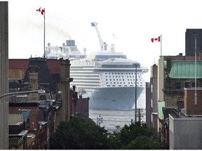 The cruise ship MS Anthem of the Seas, operated by Royal Caribbean International, arrives in Saint John, N.B. on Tuesday, Sept. 5, 2017.