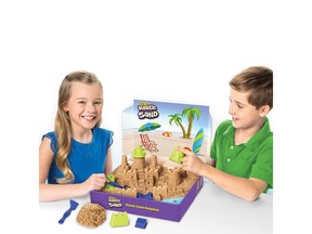 The "Kinetic Sand Box Set" toy is seen in an undated handout photo. Any kid knows that the toy box is always the most fun, and a plethora of wacky packaging these days makes that especially true this holiday season.