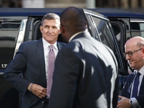 President Donald Trump's former National Security Advisor Michael Flynn arrives at federal court in Washington, Tuesday, Dec. 18, 2018.