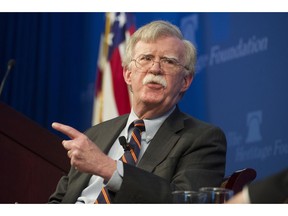 National Security Advisor John Bolton unveils the Trump Administration's Africa Strategy at the Heritage Foundation in Washington, Thursday, Dec. 13, 2018.
