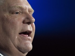 Ontario Premier Doug Ford speaks in Toronto on Wednesday December 12, 2018.