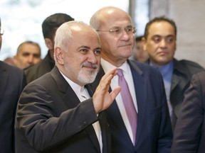 Iranian Foreign Minister Mohammad Javad Zarif arrives to take part in consultations on Syria, at the European headquarters of the United Nations in Geneva, Switzerland, Tuesday, Dec. 18, 2018. High-level representatives of Russia, Turkey and Iran meet with the UN Special Envoy for Syria on the situation in Syria.