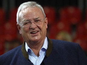 FILE - In this Nov. 30, 2018 file photo Martin Winterkorn, former CEO of the German car manufacturer 'Volkswagen', arrives for the annual general meeting of FC Bayern Munich soccer club in Munich, Germany. The club said Tuesday, Dec. 18, 2018 that Winterkorn stood down as FC Bayern Muenchen AG supervisory board member at Monday's board meeting. He had informed supervisory board chairman Uli Hoeneß of the decision earlier.