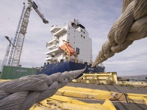 The M/V Asterix is shown at Davie Shipbuilding, in Levis Que, Tuesday, October 13, 2015.