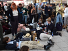 Passengers wait at the North Terminal at London Gatwick Airport, south of London, on December 20, 2018 after all flights were grounded due to drones flying over the airfield.
