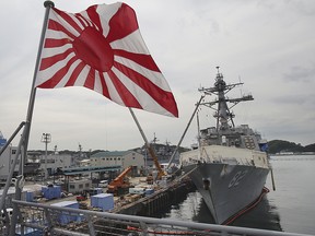 Sensitivities are such in the Asian theatre that when Japan hoisted its Rising Sun Flag on the JS Kunisaki before naval exercises in May 2014, South Korea complained.