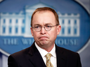 Director of the Office of Management and Budget Mick Mulvaney during a press briefing at the White House, Jan. 20, 2018.