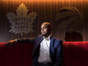 Humza Teherany, Chief Technology and Digital Officer for Maple Leafs sports and Entertainment (MLSE) poses for a photograph in Toronto on Monday, Dec. 17, 2018.