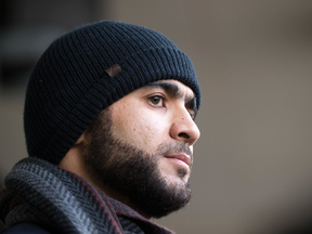 Omar Khadr at the courthouse in Edmonton, Dec. 13, 2018.