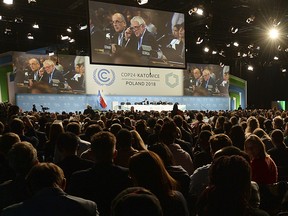 Participants attend the COP24 U.N. Climate Change Conference 2018 in Katowice, Poland.