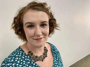 In this Dec. 18, 2018 photo, Sam Gaspardo poses for a portrait at the Associated Press bureau in Minneapolis. She said police in Woodbury, Minn., lacked a sense of urgency when she first reported that she had been sexually assaulted in 2011 and that she was given the runaround and placed on hold indefinitely when trying to follow up on her case.