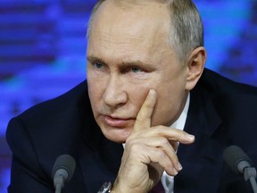 Putin said that if the U.S. puts intermediate-range missiles in Europe, Russia will be forced to take countermeasures.