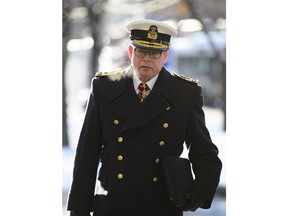 Vice Admiral Mark Norman arrives at the Ottawa Courthouse in Ottawa on Wednesday, Dec. 12, 2018.