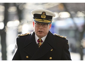 Vice Admiral Mark Norman arrives to the Ottawa Courthouse in Ottawa on Wednesday, Dec. 12, 2018.