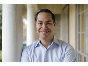 Democrat Julian Castro poses for a photo at his home in San Antonio, Tuesday, Dec. 11, 2018.  Castro says he is launching a presidential exploratory committee ahead of a likely White House run in 2020. Castro was the nation's housing secretary until 2016 and spent five years as mayor of San Antonio.