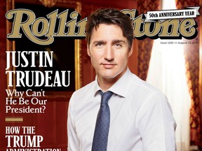 Prime Minister Justin Trudeau is seen on the cover of Rolling Stone magazine on sale this Friday. Prime Minister Justin Trudeau graces the cover of the latest issue of Rolling Stone magazine accompanied by a provocative headline: "Why Can't He Be Our President?"
