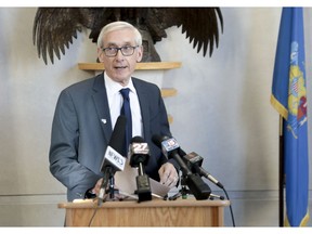 Governor-elect Tony Evers held a press conference Friday, Dec. 14, 2018 at the Tommy G. Thompson Center in Madison, Wis., in response to the lame-duck legislation signed into law by Governor Walker.