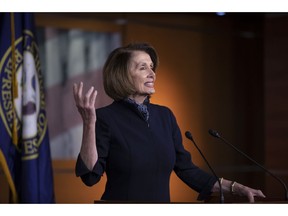 In this Dec. 13, 2018, photo, House Democratic leader Nancy Pelosi of California holds a news conference at the Capitol in Washington. By dividing and conquering Democratic insurgents, Nancy Pelosi has shown she has the savvy she'll need when she becomes House speaker next month, which seems certain.