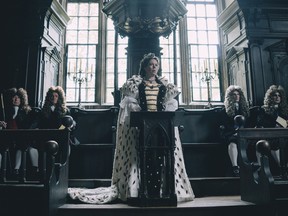 Olivia Colman in a scene from The Favourite.