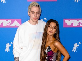 Pete Davidson and Ariana Grande, who dramatically got together and broke up within the year, resulting in two albums from her (one forthcoming).